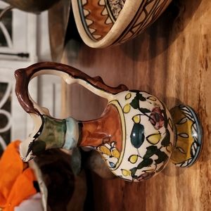Neiman marcus tiny pitcher antique Moroccan hand painted 1920 Trunk Show Mint